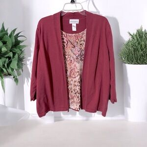 Alfred Dunner sweater set Size XL